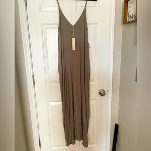 LOVESTITCH Maxi Dress. NEW w/Tags. Color:Cement. Size: S-M.